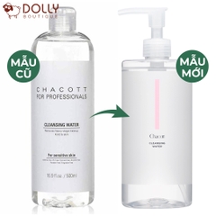 [ Mẫu Cũ ] Nước tẩy trang Chacott for Professionals Cleansing Water Nhật Bản 500ml