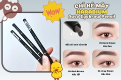 Chì Kẻ Mày 2 Đầu Nét Mảnh Karadium Auto Eyebrow Pencil 0.18g - 02 Dark Brown