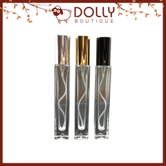 Chai Chiết Thủy Tinh Vuông Dạng Xịt – 10ml Màu Bạc
