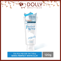 Sữa Rửa Mặt Tạo Bọt Senka Perfect White Clay 120g