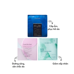 Mặt Nạ Miếng Thạch Tảo Xoắn Celderma Active Repair Green Hydrogel Mask 30g