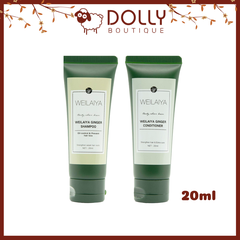 Bộ Gội Xả Dành Cho Tóc Dầu, Bết Dính Chiết Xuất Gừng Weilaiya Ginger Shampoo & Conditioner 20ml*2pcs