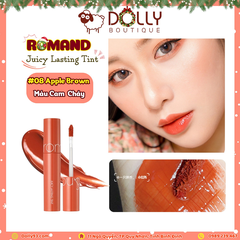 Son Romand Juicy Lasting Tint #08 Apple Brown (Màu Cam Đất)