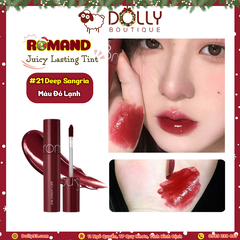 Son Tint Romand Juicy Lasting Tint #21 Deep Sangria (Màu Đỏ Mận) - 5.5g