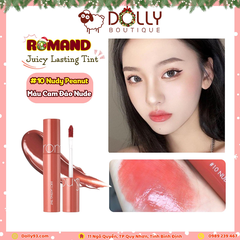 Son Kem Dạng Tint Bóng Romand Juicy Lasting Tint #10 Nudy Peanut (Màu Cam Đào Nude) - 5.5g