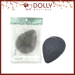 Bông Rửa Mặt Bọt Biển Charcoal & Konjac Cleansing Puff The Face Shop