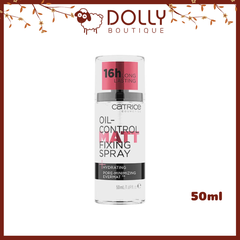 Xịt Khoáng Khóa Nền Kiềm Dầu Giữ Lớp Makeup Catrice Oil Control Mat Fixing Spray - 50ml