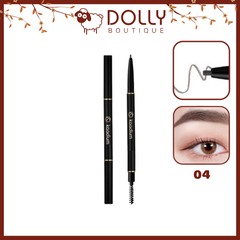 Chì Kẻ Mày 2 Đầu Nét Mảnh Karadium Auto Eyebrow Pencil 0.18g - 04 Gray Brown