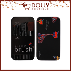 Hộp Cọ Du Lịch 6 Cây Vacosi My Darling Travel Brush Set BC23 (Màu Đen)