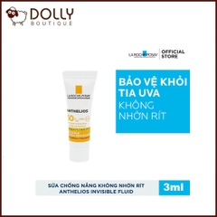 Kem chống nắng dạng sữa không gây nhờn rít  La Roche Posay Anth Invisible Fluid 3ml