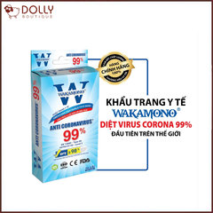 Khẩu Trang Y Tế Wakamono 4 Lớp (Hộp 10 Cái) Anti Coronavirus 99% màu trắng