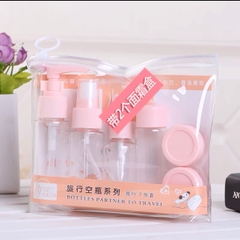 Set Chiết Mỹ Phẩm 6 Món Tiện Lợi - Màu Hồng