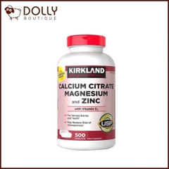 Viên Uống Kirkland Calcium Citrate Magnesium and Zinc 500 Tablets
