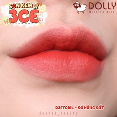 Son Kem Lì 3CE Velvet Lip Tint Daffodil ( Màu Đỏ Đất ) - 4g