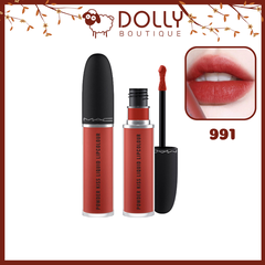 Son Kem Mac Powder Kiss Liquid Lipcolour #991 Devoted To Chili ( Màu Đỏ Đất ) - 5ml