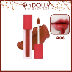 Son Kem Lì Black Rouge Air Fit Velvet Tint  #A06 Brick Red ( Màu Đỏ Nâu Trầm ) - 4.5g