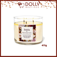 Nến Thơm 3 Bấc Bath & Body Works Dahlia 3-Wick Candle 411g