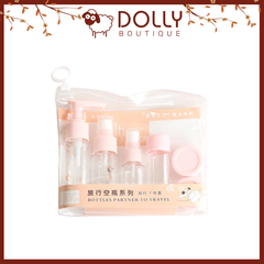 Set Chiết Mỹ Phẩm 6 Món Tiện Lợi - Màu Hồng