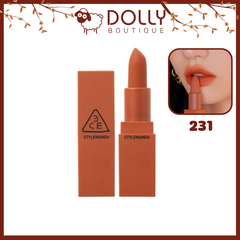 Son Thỏi 3CE Lip Color Matte #231 Baked Orange (Màu Cam Cháy) - 3.5g