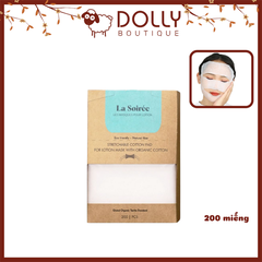 Bông Đắp Lotion Mask La Soiree With Organic Cotton 200 Miếng