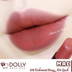 Son Thỏi Mac Powder Kiss Velvet Blur Slim 878 Dubonnet Buzz - Màu Đỏ Rượu Vang