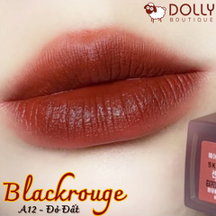 Son Kem Lì Black Rouge Air Fit Velvet Tint  #A12 Dashed Brown (Màu Nâu Gạch Trầm)