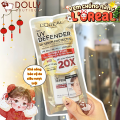 Kem Chống Nắng Nâng Tone L'oreal Paris X20 UV Defender Serum Invisible Fluid SPF+ 50++++ 50ml