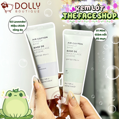 Kem Lót The Face Shop Air Cotton Makeup Base SPF30 02 Lavender