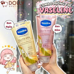 Sữa Dưỡng Thể Trắng Sáng Đều Màu Da Chống Nắng Ban Ngày Vaseline Gluta-Hya Serum Burst UV Lotion Flawless Bright - 330ml