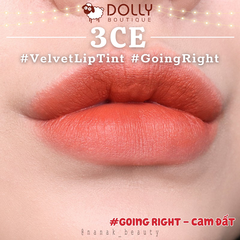 Son Kem Lì 3CE Velvet Lip Tint #Going Right (Màu Cam Hồng Đất) - 3.5ml 0725