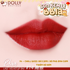 Son Kem Lì Bbia Last Velvet Lip Tint #14 Chill Boss (Màu Đỏ Cam Đất) - 5g