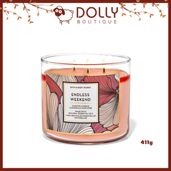 Nến Thơm 3 Bấc Bath & Body Works Endless Weekend 3-Wick Candle 411g