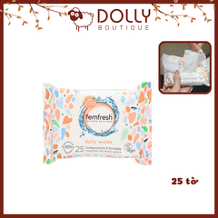 Khăn Uớt Vệ Sinh Vùng Kín Hàng Ngày Femfresh Intimate Skin Care Daily Wipes 25 tờ