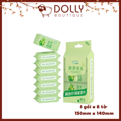 Khăn Ướt Super Mini Baby Wipes Tiện Lợi Dễ Thương Green Tea