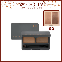 Bột Kẻ Chân Mày Missha Twin Brow Kit No.2 Gray Brown (Màu Nâu Xám) 4.4g