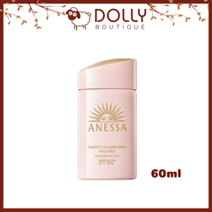 Kem Chống Nắng Anessa Perfect UV Sunscreen Mild Milk For Sensitive Skin SPF 50+/PA++++ 60ml