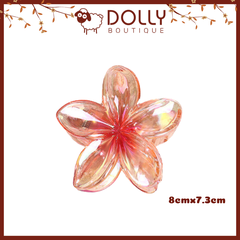 Kẹp Hoa Sứ Lớn Tráng Gương - Cam