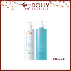 Bộ Dầu Gội và Xả Phục Hồi Tóc Moroccanoil Moisture Repair 500ml x 2