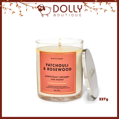 Nến Thơm 1 Bấc Bath & Body Works Patchouli & Rosewood Single Wick Candle 227g