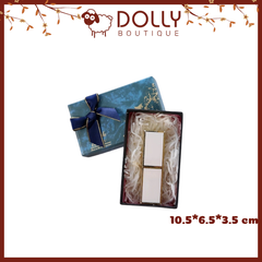 Hộp Quà Nhỏ Xanh Vân Đá Nơ Xanh Nhỏ 10.5*6.5*3.5 cm