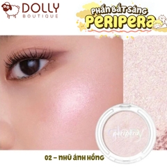 Phấn Bắt Sáng Kèm Cọ Peripera Pure Glory Highlighter Set #02 Night Glory (Ánh Hồng) - 3g