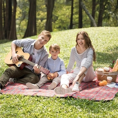 Thảm dã ngoại, bạt trải picnic họa tiết caro chống thấm nước gấp gọn tiện lợi K148
