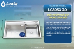 ✨ CHẬU RỬA CHÉN INOX 304 LUXTA LC8050-3.0 ✨
