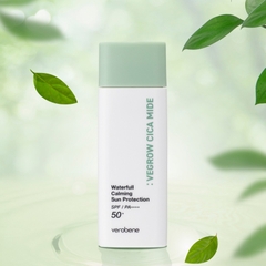 KEM CHỐNG NẮNG THUẦN CHAY VEROBENE SPF 50 PA++++  WATERFULL CALMING SUN  PROTECTION –