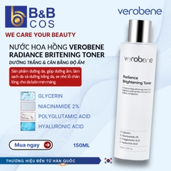 TONER DƯỠNG TRẮNG, ỨC CHẾ SẮC TỐ NÁM VEROBENE RADIANCE BRIGHT TONER 150ML