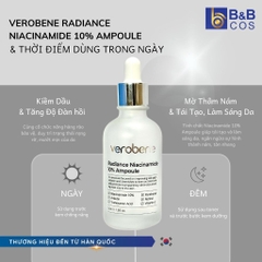 AMPOULE DƯỠNG TRẮNG, ỨC CHẾ SẮC TỐ NÁM VEROBENE RADIANCE NIACINAMIDE 10% AMPOULE 50ml