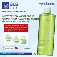 Nước tẩy trang Verobene Urban Proof Cleansing Water Hàn Quốc 300ml