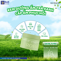 [MẪU MỚI 2026] KEM DƯỠNG ẨM TRÀ XANH VEROBENE DƯỠNG TRẮNG, HỖ TRỢ MỜ THÂM MỤN 50ML