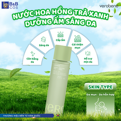 [MẪU MỚI 2026] NƯỚC HOA HỒNG TRÀ XANH VEROBENE CÂN BẰNG ĐỘ ẨM PHÙ HỢP DA DẦU MỤN HÀN QUỐC 150ML