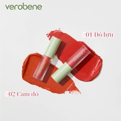 SON TINT VEROBENE BLURRY FIT TINT BÁM MÀU, LÊN MÀU CHUẨN, NHẸ MÔI CHE KHUYẾT ĐIỂM MÔI 2.4G